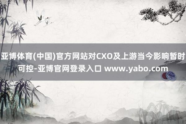 亚博体育(中国)官方网站对CXO及上游当今影响暂时可控-亚博官网登录入口 www.yabo.com